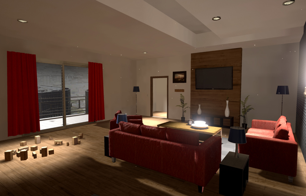 Living room architectural visualization experiment