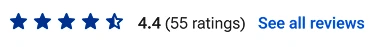 A summary of patient ratings including individual category scores such as clear explanations (4.9), courtesy and respect (5.0), and time spent (4.1). A note clarifies privacy protections in review moderation.
                width=